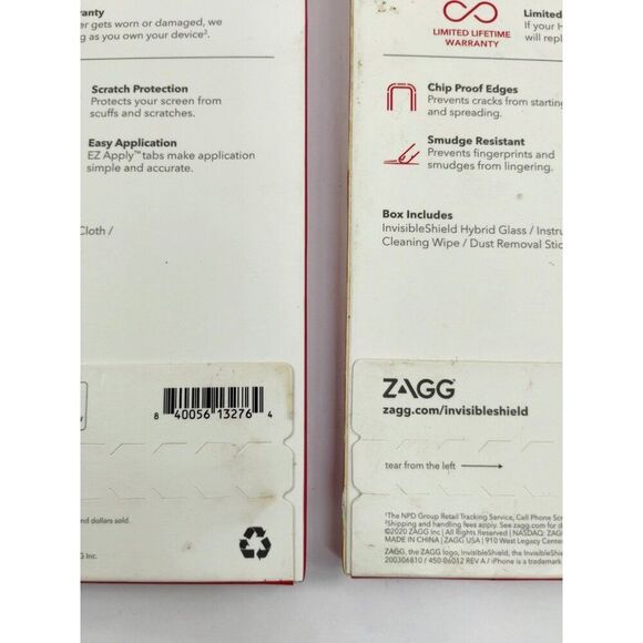 GENUINE 2 Pack Zagg Invisible Shield Hybrid Glass for Apple iPhone 12 Mini 5.4" - Picture 4 of 10